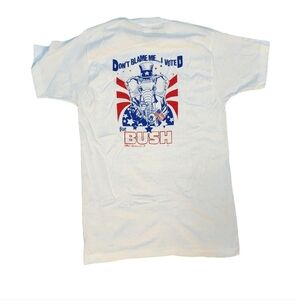 VINTAGE x US ELECTION Political tee Bush v Clinton 90s in‎ white single stitch L